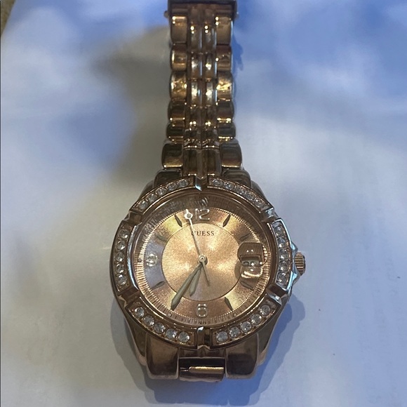 Guess Rose Gold Watch with Crystal Details - Picture 1 of 3